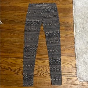 Gray Patterned Leggings SIZE SMALL